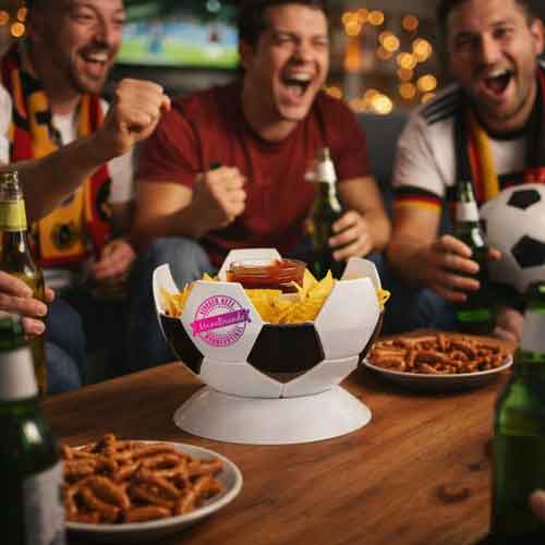 Fußball Werbgeschenk Snackball mit Logo Druck | ManoBrando Werbeartikel