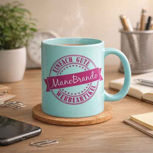 belibter Kaffeebecher Pastellfarben mit Logo bedrucken | ManoBrando Werbeartikel