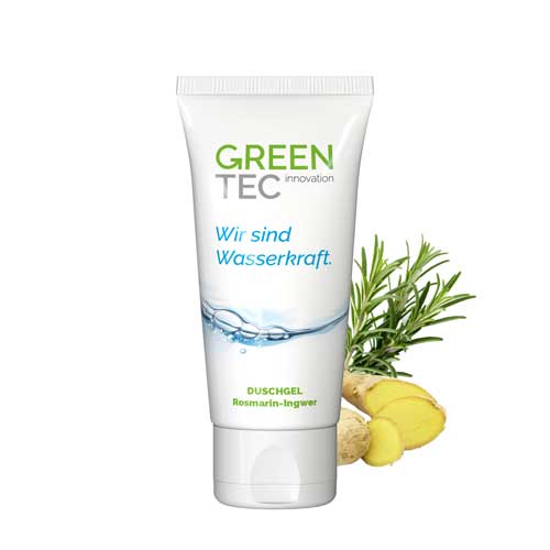 Duschgel Werbeartikel 50 ml Tube | Ingwer Rosmarin