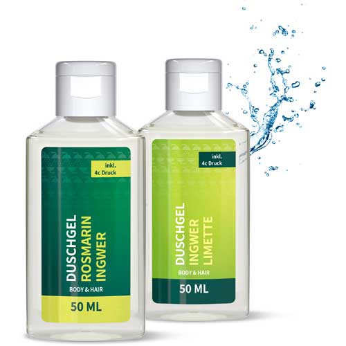 Duschgel Flasche bedrucken lassen | Werbeartikel