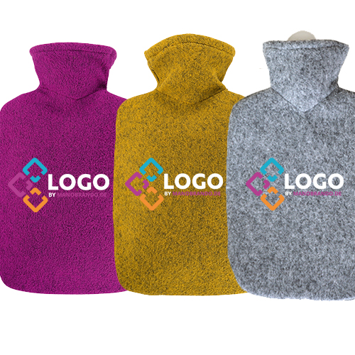 Filz Wärmflasche mit Logo bedrucken/besticken als Werbeartikel Filz Wärmflasche mit Logo bedrucken/besticken