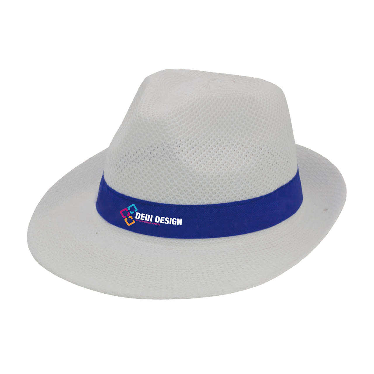Strohhut mit Logo weiss | Werbeartikel