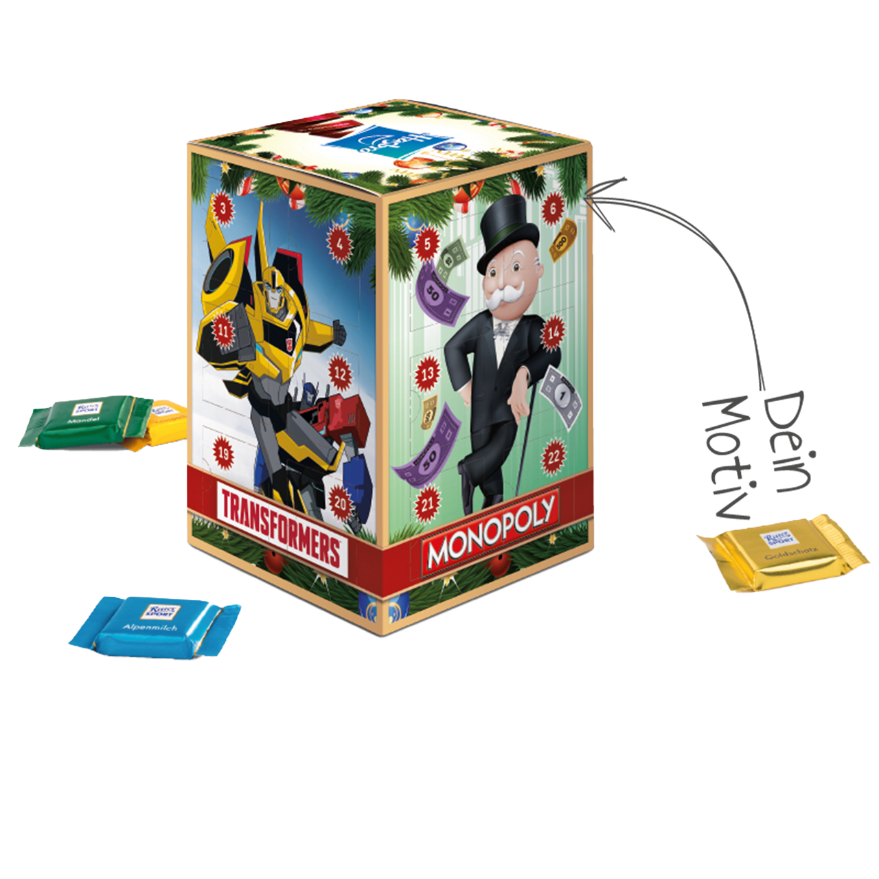 Tower Ritter-Sport Adventskalender mit Logo