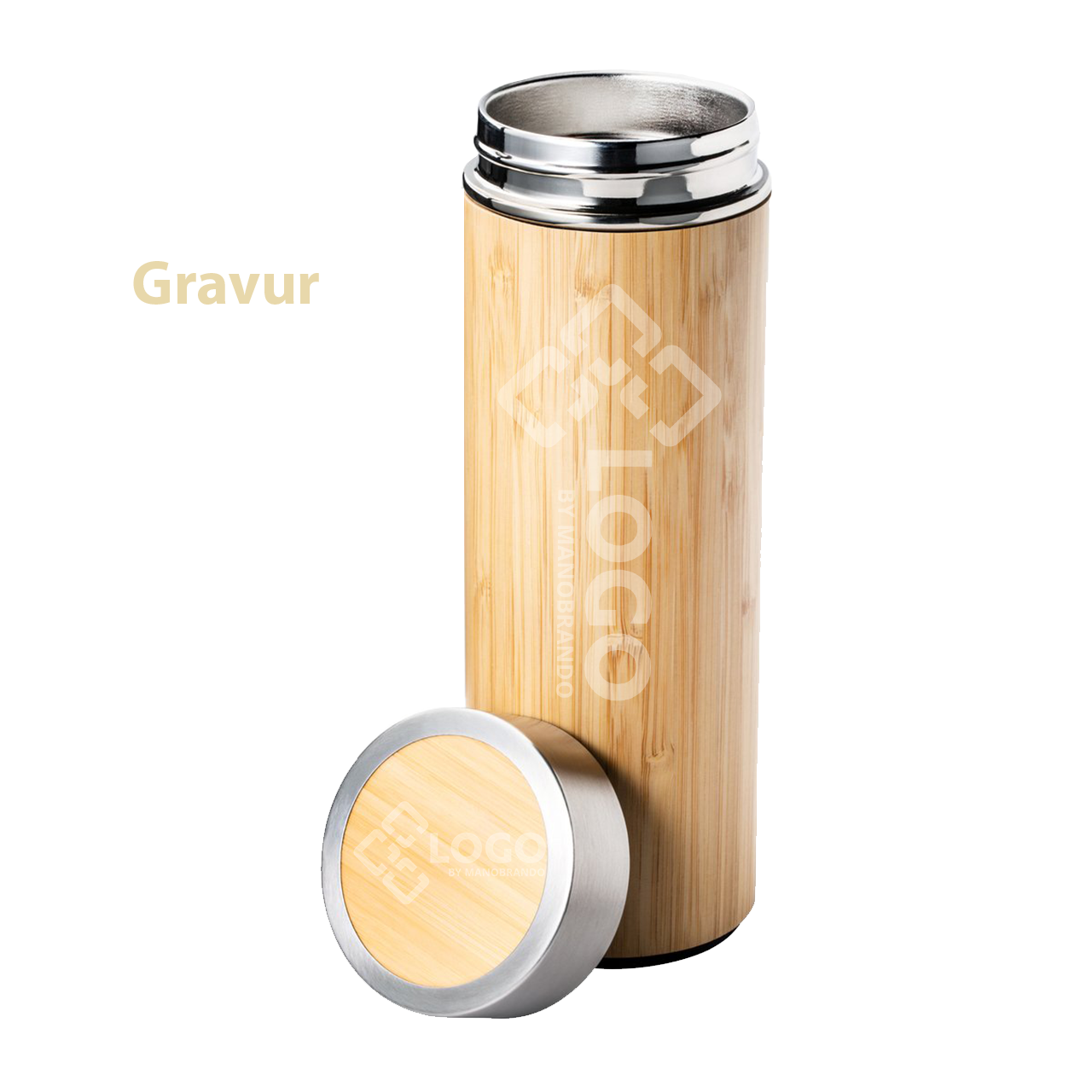 Isolierflasche Bambus