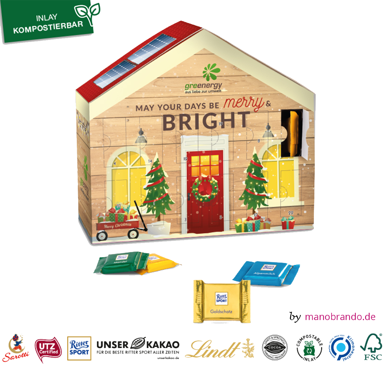 Adventskalender Haus Werbeartikel