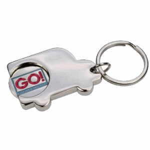Schlüsselanhänger Einkaufswagenchip Auto mit Logo