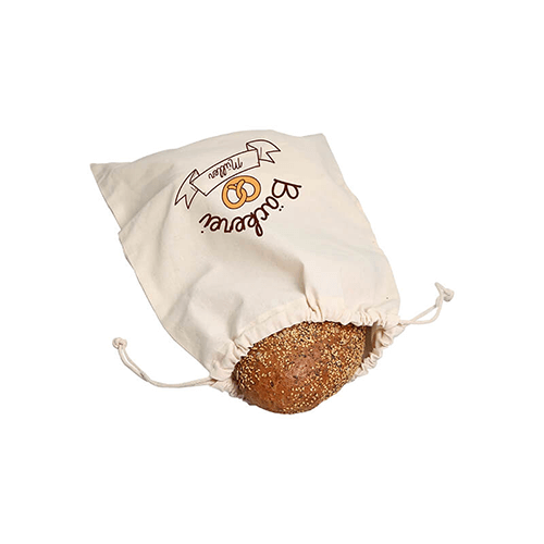 Zuziehe-Brotbeutel mit Logo bedrucken | Werbeartikel Zuziehe-Brotbeutel mit Logo bedrucken