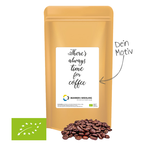 Bio-Kaffeebohnen Werbemittel