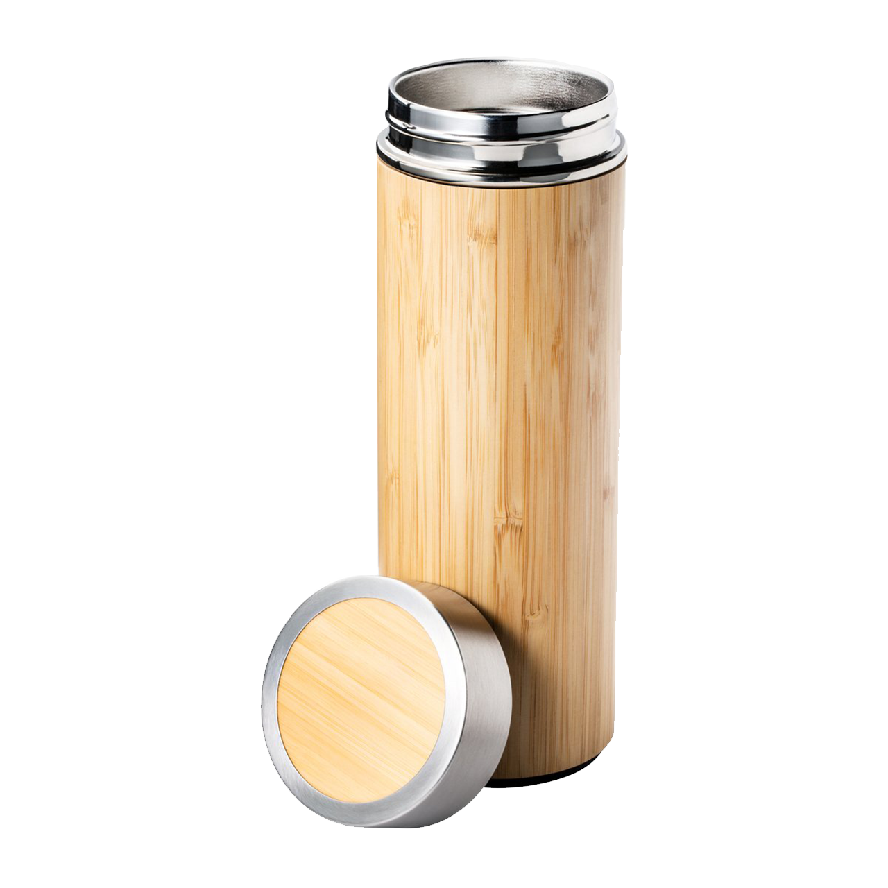 Isolierflasche Bambus Werbeartikel