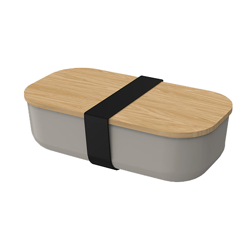 Bio Brotzeitdose Haselnuss mit Logo Druck