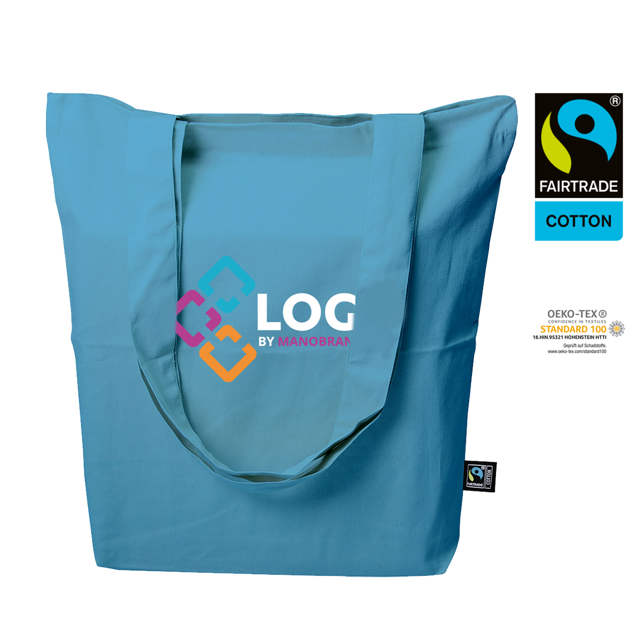 Fairtrade Baumwolltasche bedruckt mit Logo
