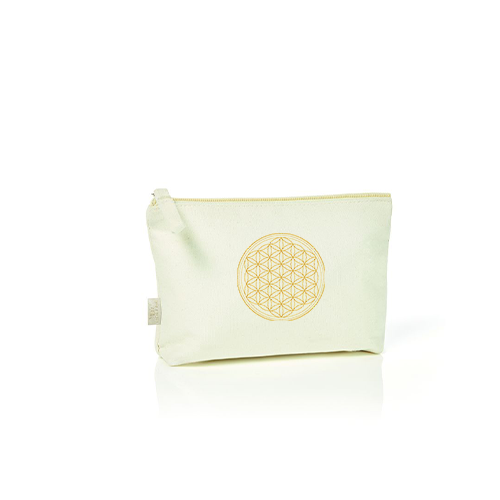 Schminktasche Bio-Baumwolle Werbeartikel | Blume des Lebens Schminktasche Bio-Baumwolle Werbeartikel