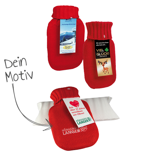 Kleine Mini-Wärmflasche bedrucken