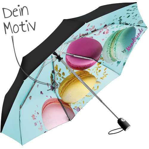 Fare AOC Mini-Regenschirm Allover bedrucken | Werbeartikel Fare AOC Mini-Regenschirm Allover bedruckt