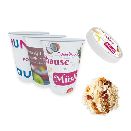 Bio Porridge Kokos Früchte Werbeartikel