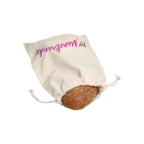 wiederverwendbarer Brotbeutel aus Baumwolle mit Logo | Werbeartikel Brotbeutel Baumwolle mit Logo