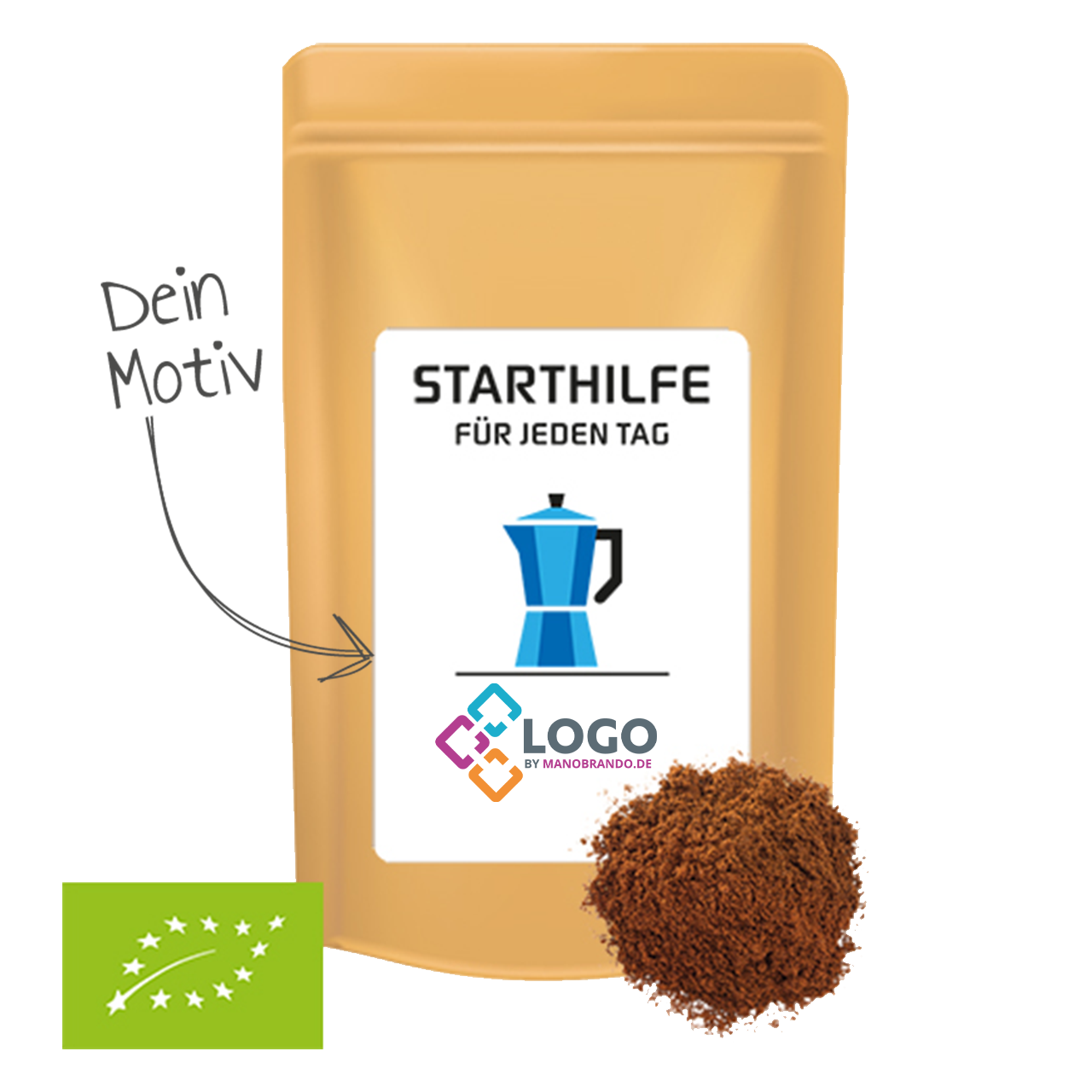 Bio Kaffee mit Logo bedrucken lassen