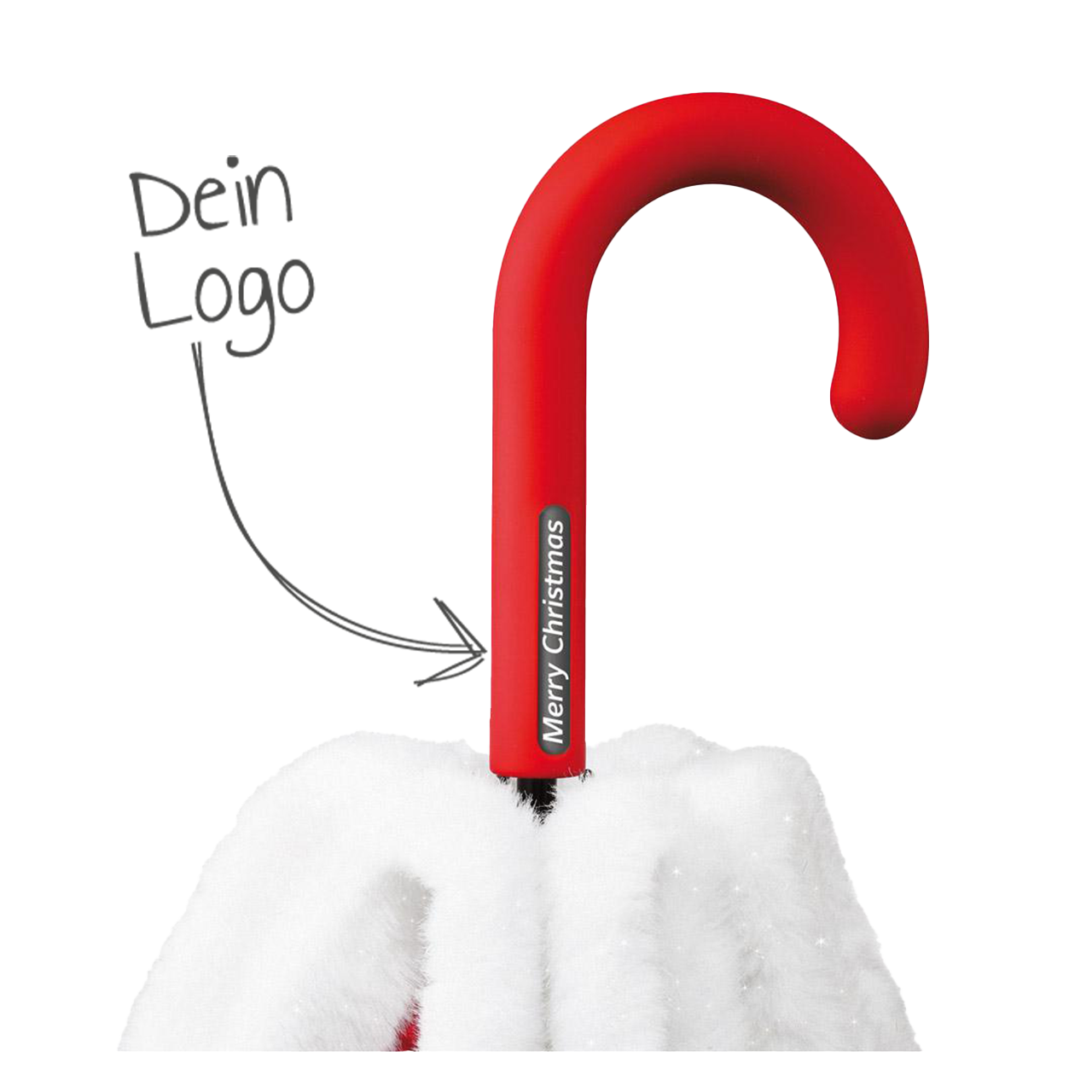 Fare Weihnachts-Regenschirm bedruckt als Werbeartikel