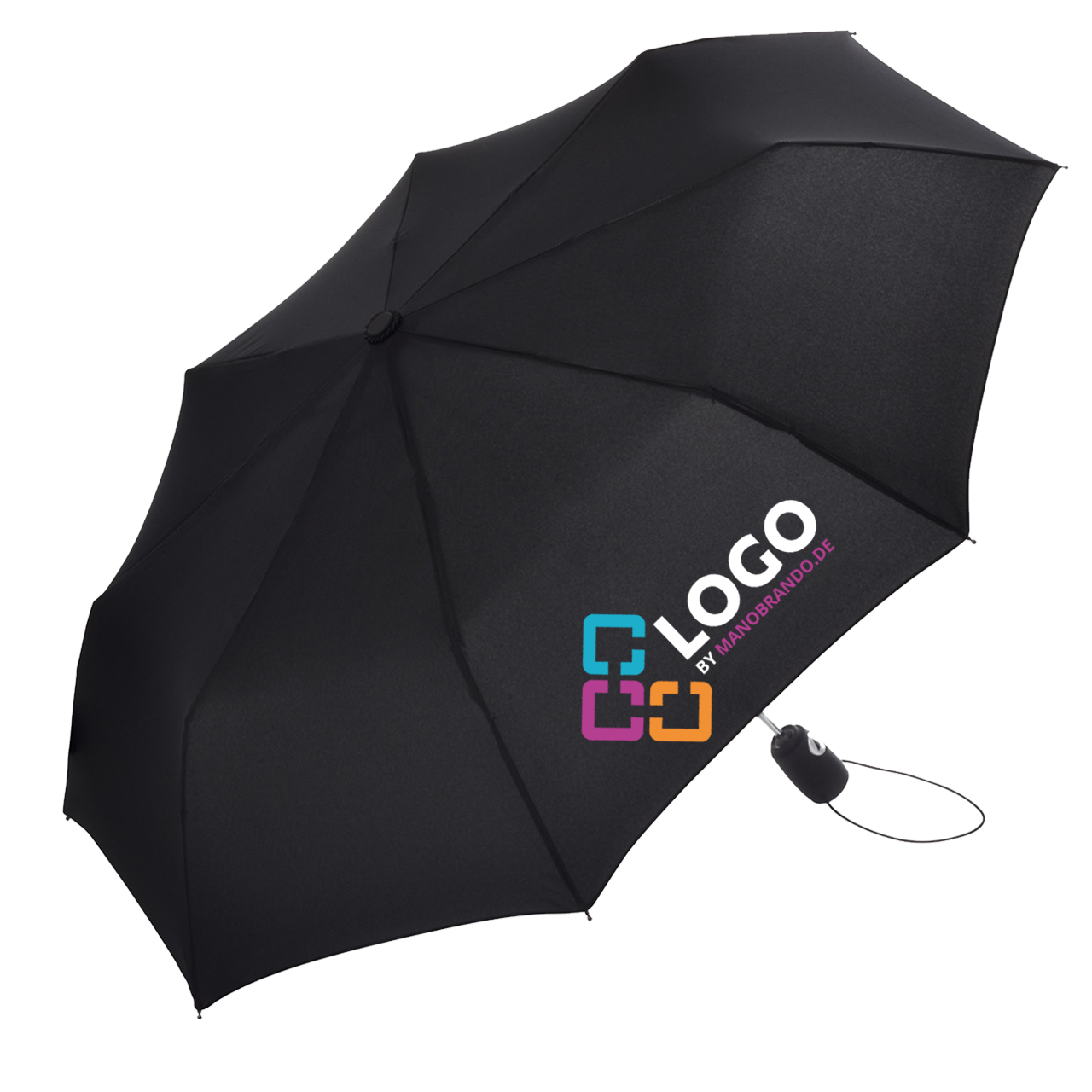 AC Mini-Taschenschirm Fare-AC mit Logo-schwarz