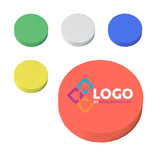 Radiergummi Rund mit Logo bedrucken | Werbemittel Radiergummi Rund mit Logo