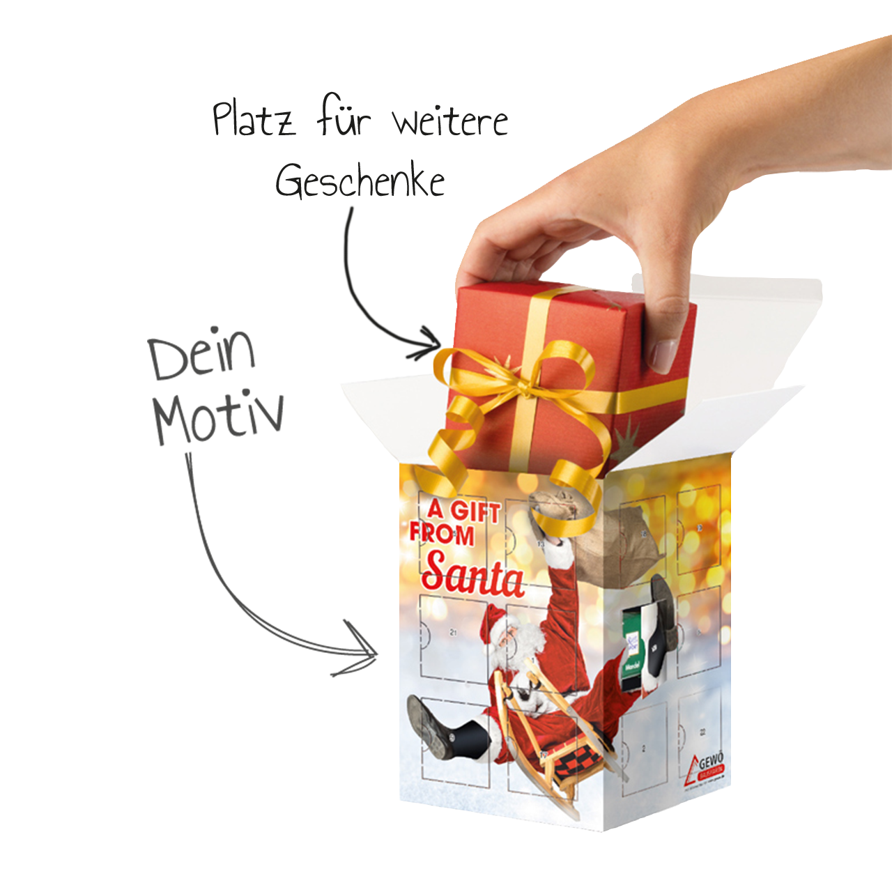 Tower Ritter-Sport Adventskalender mit Logo als Werbemittel