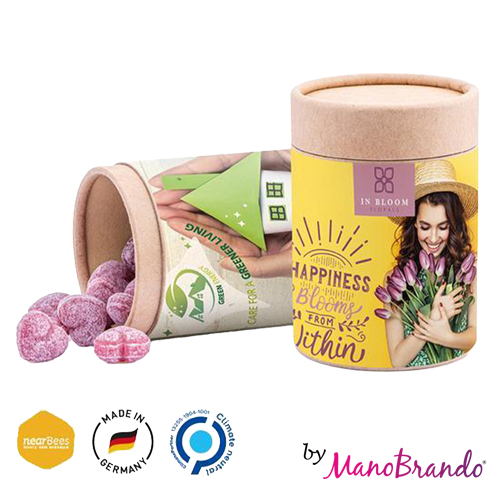 Werbebonbons in der Eco Papierdose Maxi
