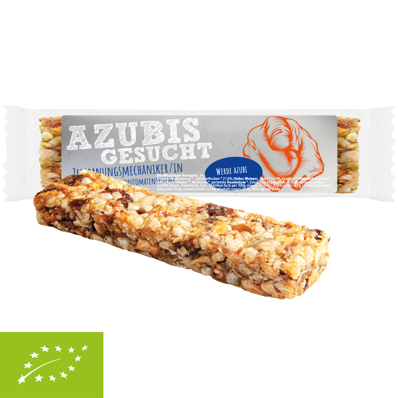 Bio Müslieriegel Mehrkorn-Apfel bedrucken